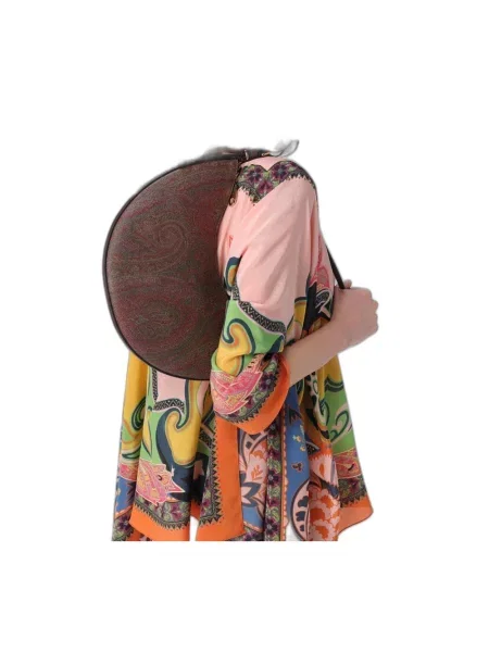 Torebka hobo Etro z nadrukiem z wzorem paisley brązowa