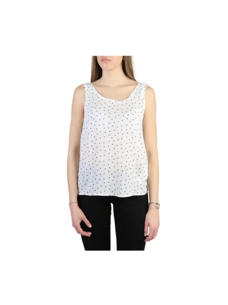 Top Armani Jeans na ramiączkach biały
