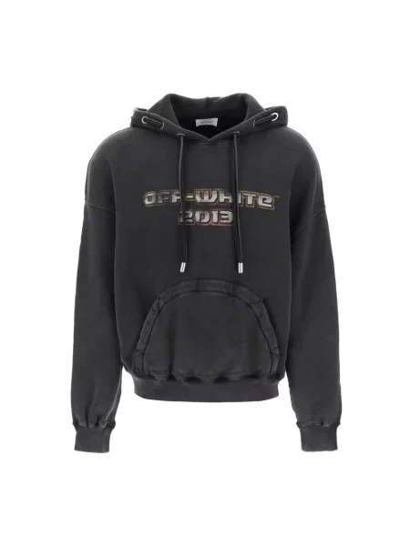 Bluza z kapturem Off-white z kapturem biała