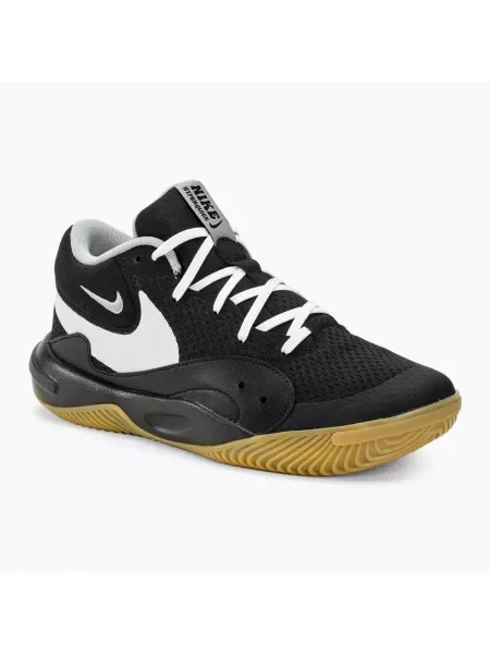 Buty do siatkówki Nike Hyperquick Court Flight black/white-flat silver białe