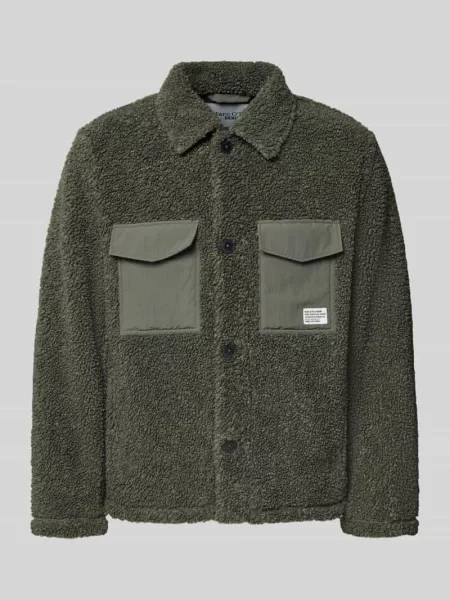 Kurtka koszulowa o kroju regular fit z z wypustką na piersi Marc O'polo Denim