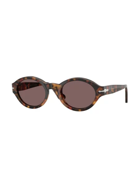 Lniane okulary przeciwsłoneczne Persol brązowe