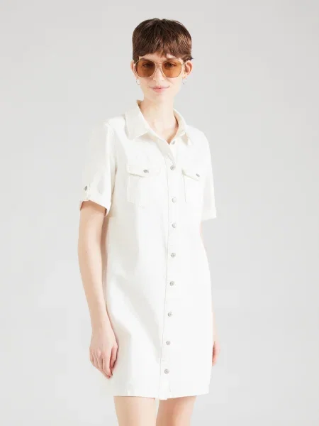 VERO MODA Košeľové šaty VMJENNIE denim biely
