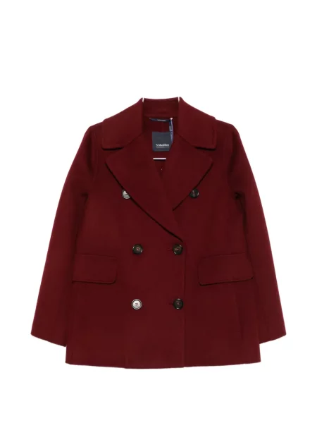 Palton 's Max Mara de lână cu două rânduri de nasturi roșu