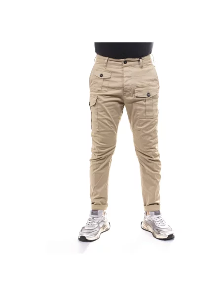 Bojówki Sexy Cargo Fit blau beżowe
