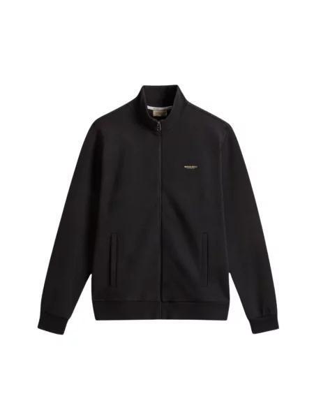 Bluza Woolrich do biegania z logo czarna