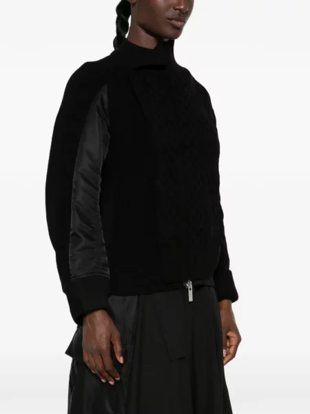 Geacă Sacai tricotate negru