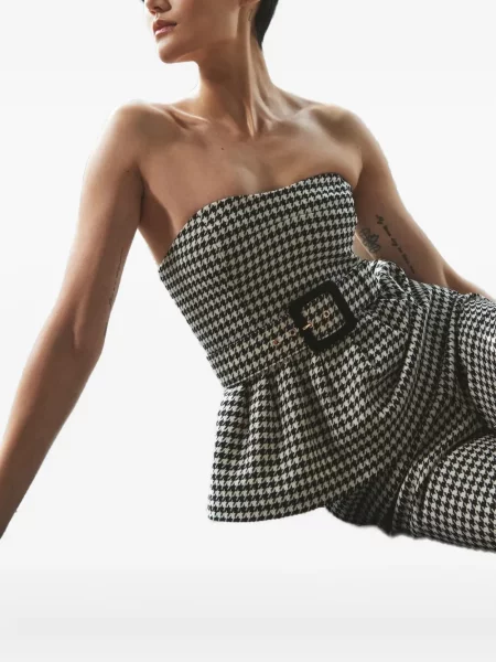 Παντελόνι Cara Cara houndstooth μαύρο