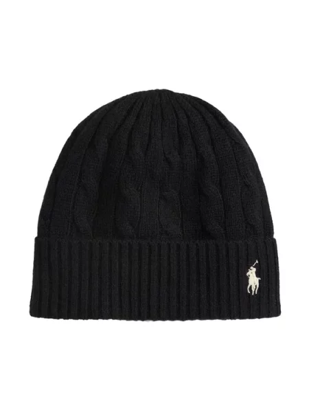Шерстяная шапка Polo Ralph Lauren черная