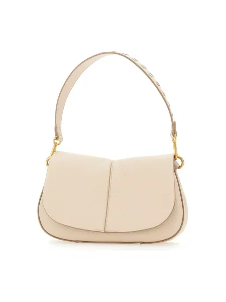 Lniana torebka crossbody Gianni Chiarini beżowa