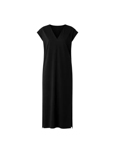 Lniana podróż sukienka Weekend Max Mara garniturowa czarna