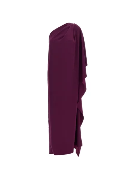 Rochie maxi Gianluca Capannolo de mătase asimetrică violet