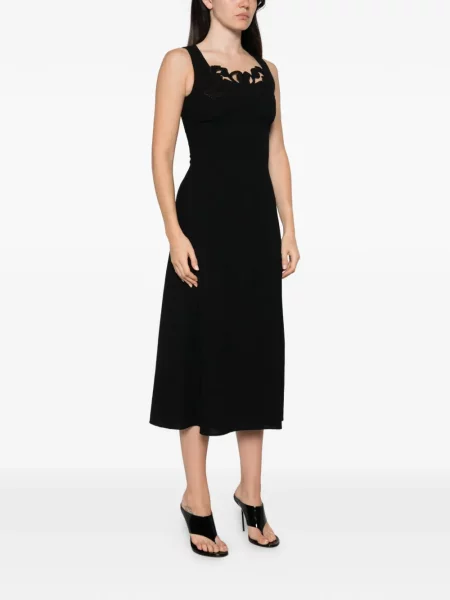 Rochie midi Moschino cu broderie negru