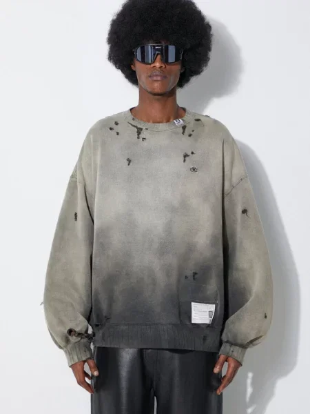 Кофта Maison MIHARA YASUHIRO Sun Faded візерунок сірий