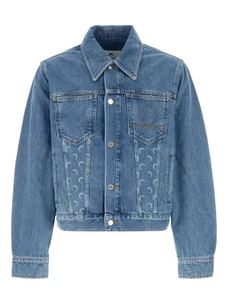 Geacă de blugi Marine Serre cu imagine albastru