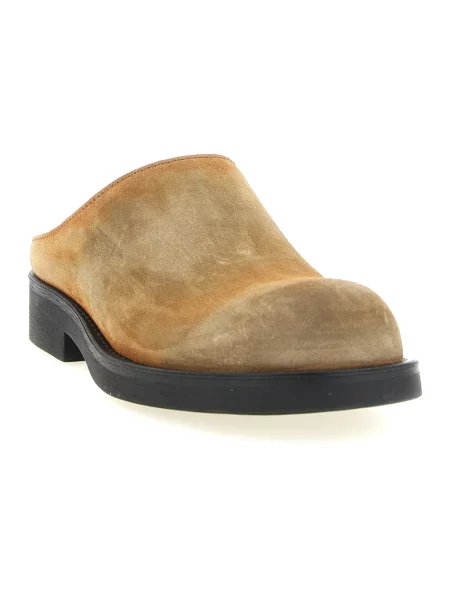 Klapki mules Mm6 Maison Margiela skórzane beżowe