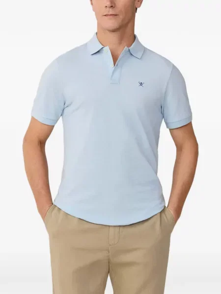 Tricou polo Hackett cu autograf albastru