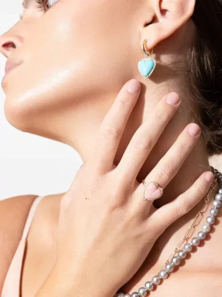 Пръстен Storrow Jewelry със сърца розово