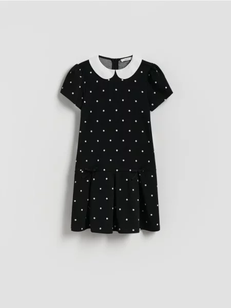 Reserved Сукня в горошок чорний