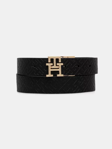 Кожен с две лица Tommy Hilfiger черно