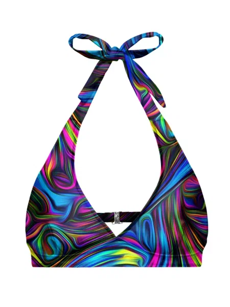 Top Aloha From Deer cu gât halter negru