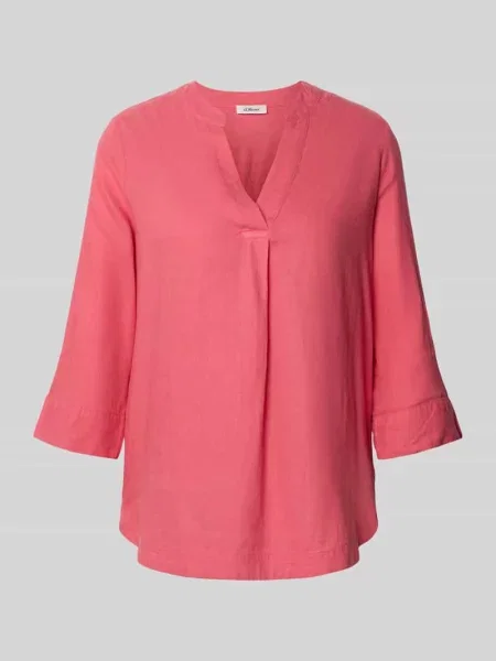 Tunika o kroju relaxed fit z mieszanki lnu i S.oliver Red Label