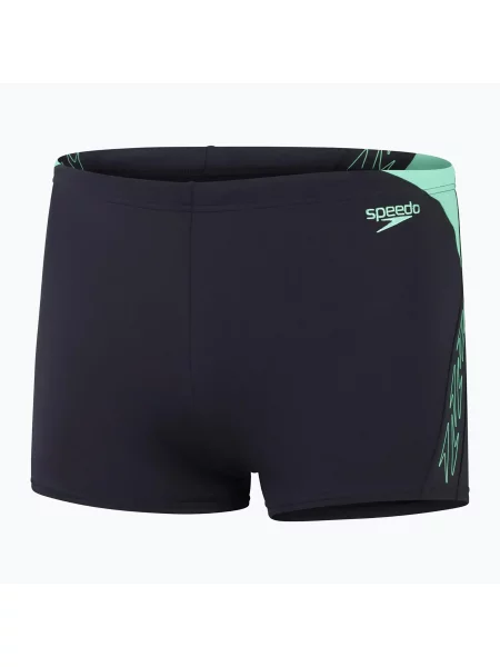 Мъжки боксерки за плуване Speedo Hyper Boom Splice true navy/herlequin green синьо