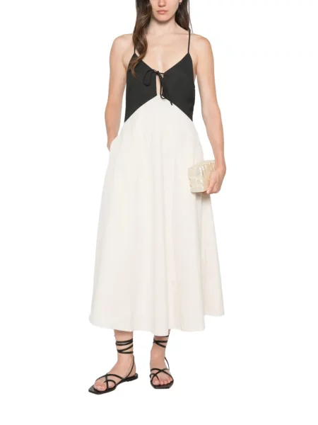Rochie midi Sea cu decolteu în V