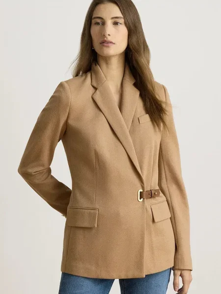 Lauren Ralph Lauren sako s bavlnou hnědé