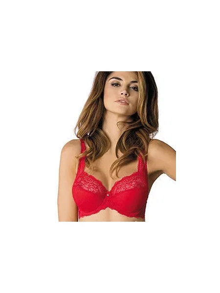 Biustonosz Gorteks koronkowy czerwony