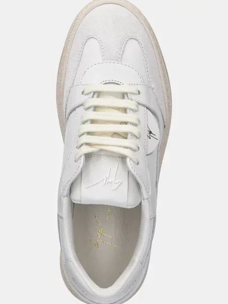 Кожаные кроссовки Giuseppe Zanotti белые