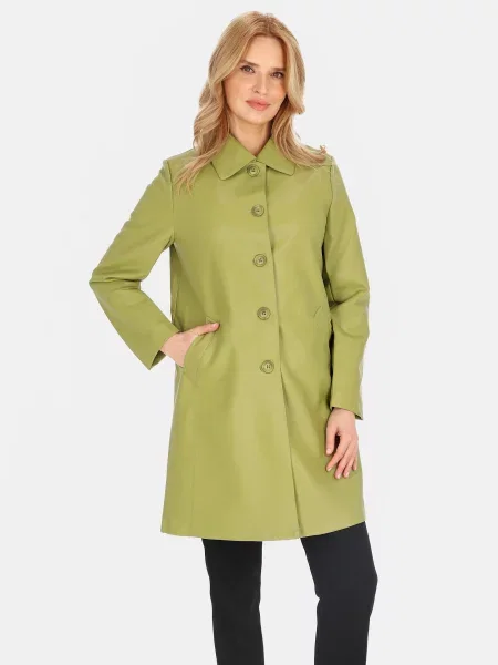 Płaszcz Perso skórzany czarny