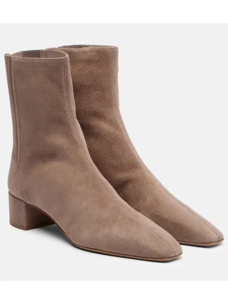 Čevlji do gležnjev Aquazzura iz semiša bež