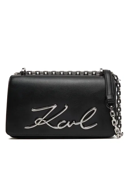 Karl Lagerfeld Taška cez rameno Signature' čierna