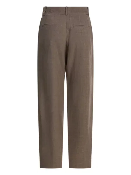 Pantaloni Sandbeige plisate maro
