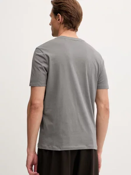 T-shirt o kroju regular fit z czystej bawełny model Hugo szara