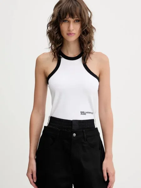Топ Karl Lagerfeld Jeans бяло