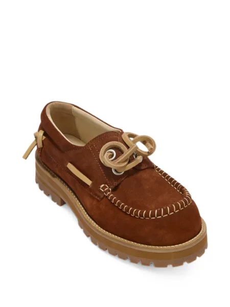 Pantofi loafer Moschino din piele de căprioară maro