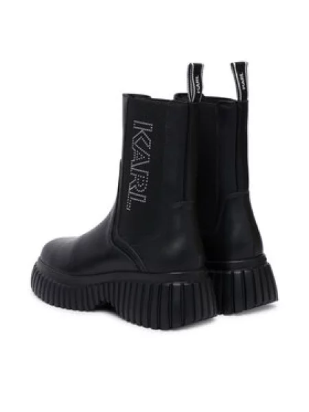 Čizme KARL LAGERFELD Kreeper Wedge crna