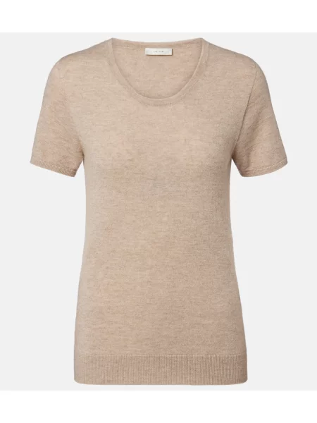 Top The Row din cașmir bej