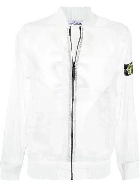 Kurtka bomber Stone Island z kamieniami biały