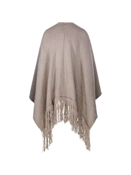 Poncho Max Mara cu franjuri tricotate
