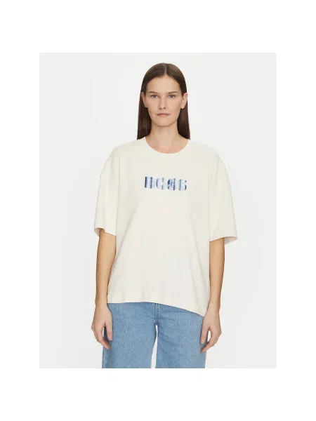 BOSS Majica Relaxed Fit bela