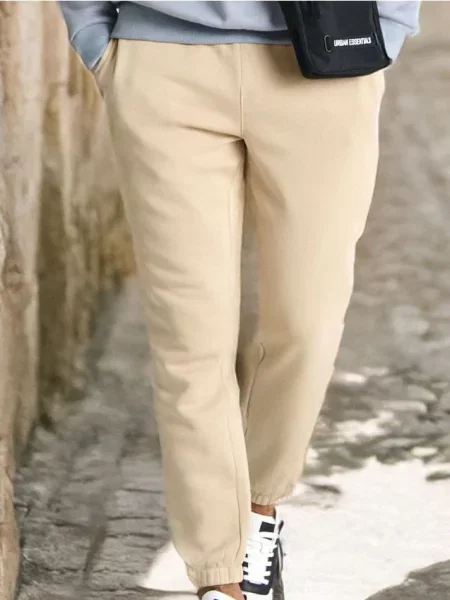 Sinsay Spodnie dresowe beżowy