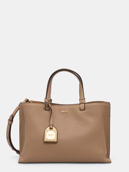 DKNY geantă crossbody de damă din piele ALYA bej