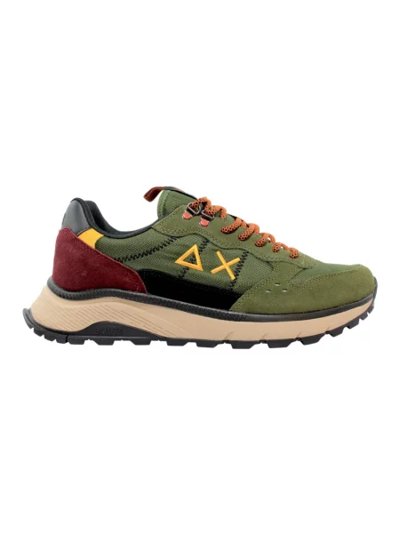 Sneakersy Sun68 zamszowe zielone
