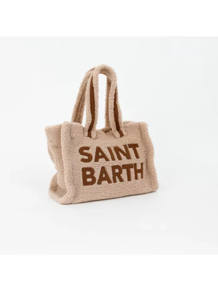 Shopperka Mc2 Saint Barth skórzana beżowa