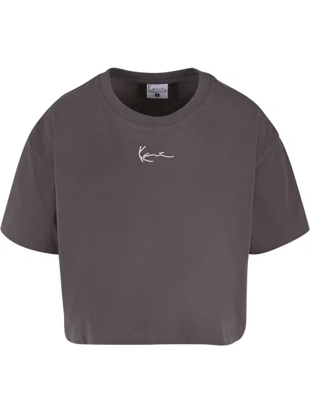 Karl Kani Tricou gri metalic alb