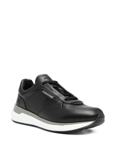 Sneakerși Ferragamo cu autograf negru