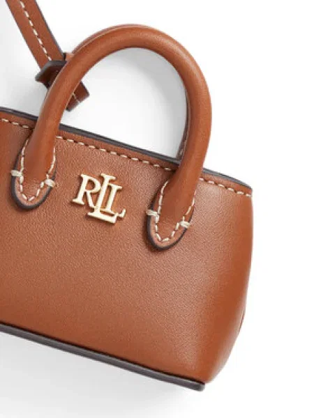 Bőr bőr táska Lauren Ralph Lauren barna